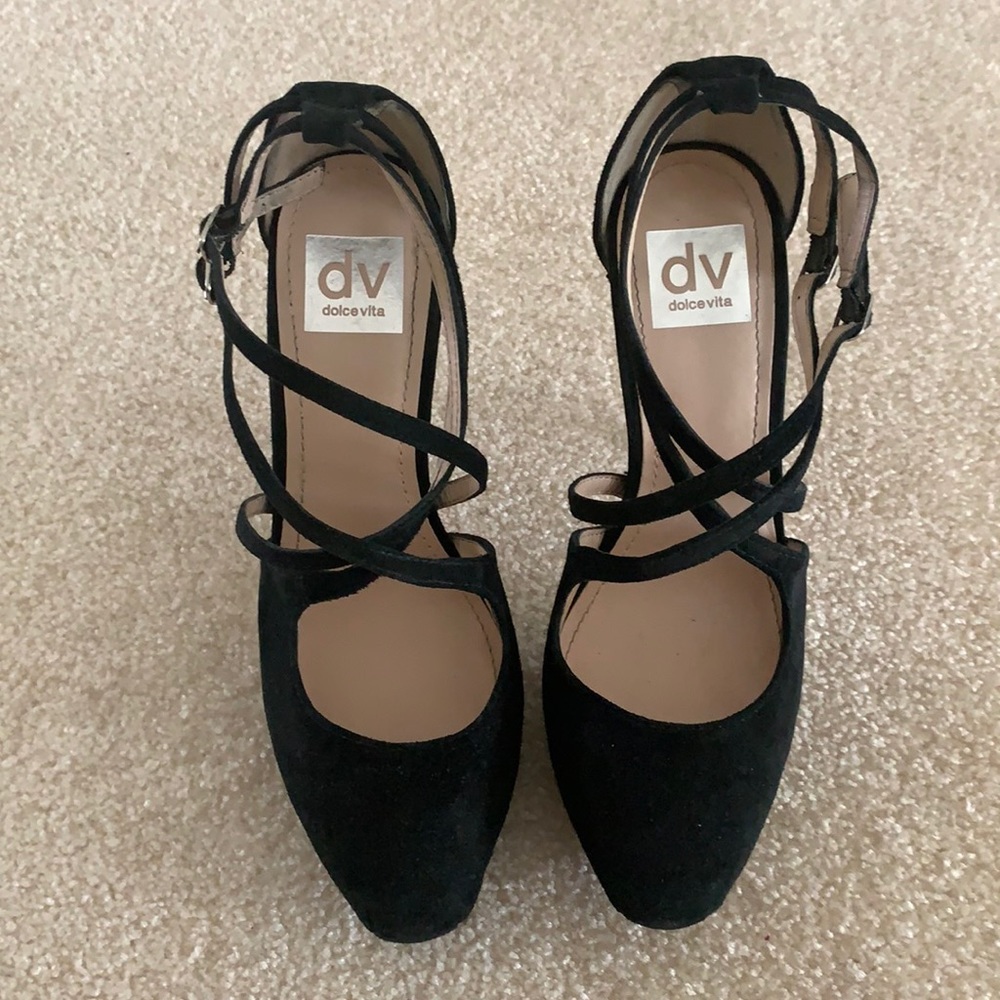 Dolce Vita Black Suede Heels
